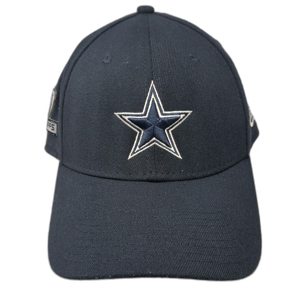 Dallas Cowboys NFL New Era Blue Cap XL Playoffs Patch 39THIRTY Stretch Fit Hat - Picture 1 of 9